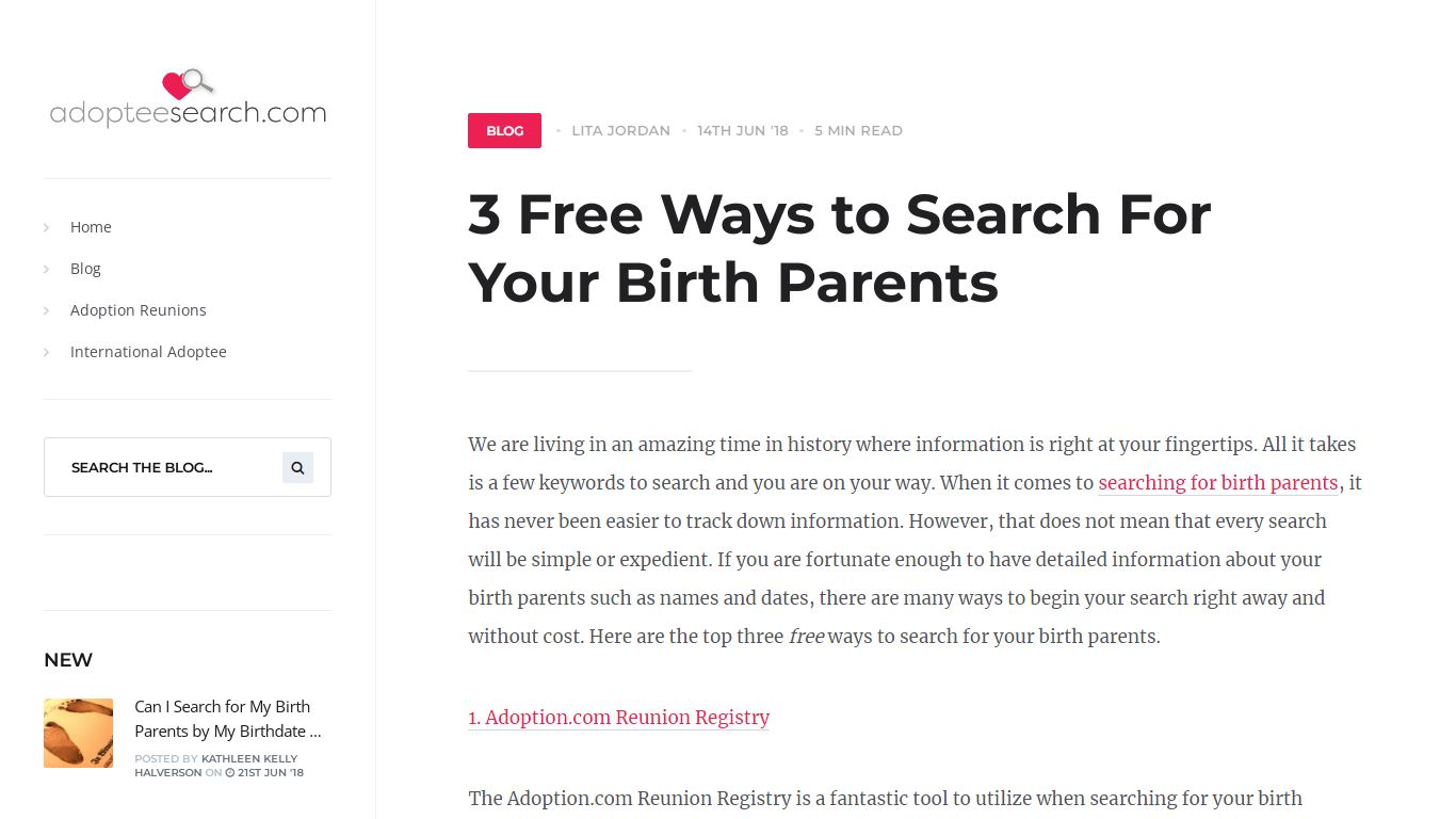 3 Free Ways to Search For Your Birth Parents